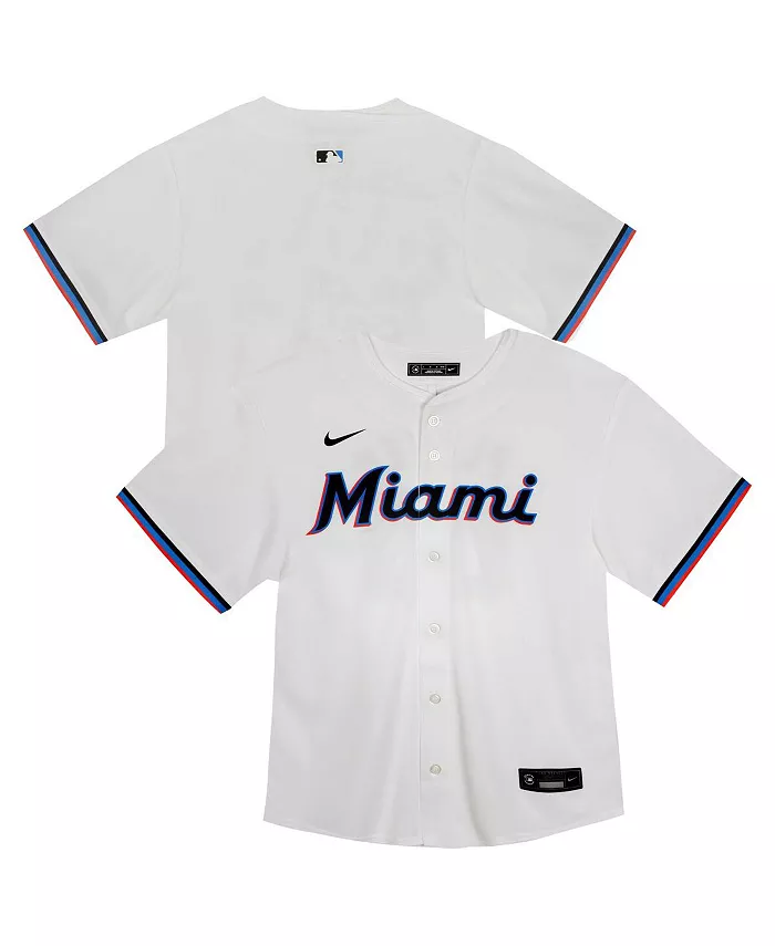 

Белая игровая майка «Майами Марлинс» для больших мальчиков и девочек Nike