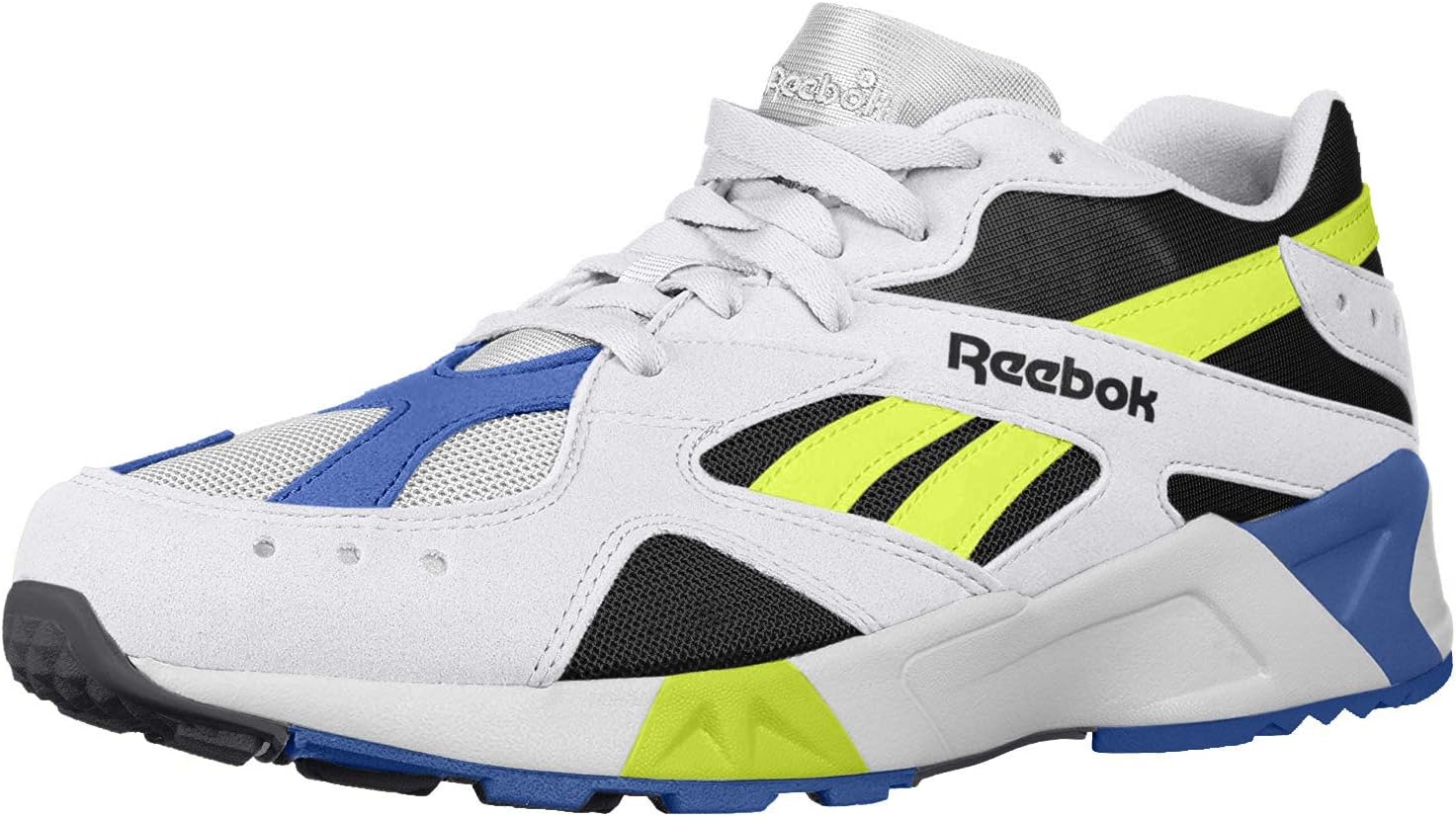 

Кроссовки мужские Reebok Aztrek (Skull Grey/White/Digital) CN7473, белый/черный/желтый