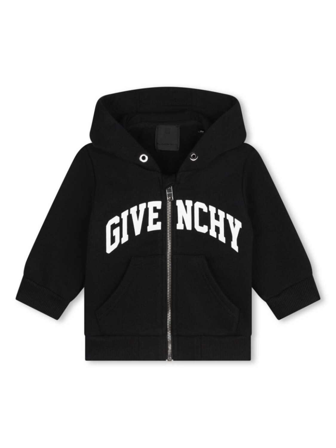 

Givenchy Kids худи на молнии с логотипом, черный