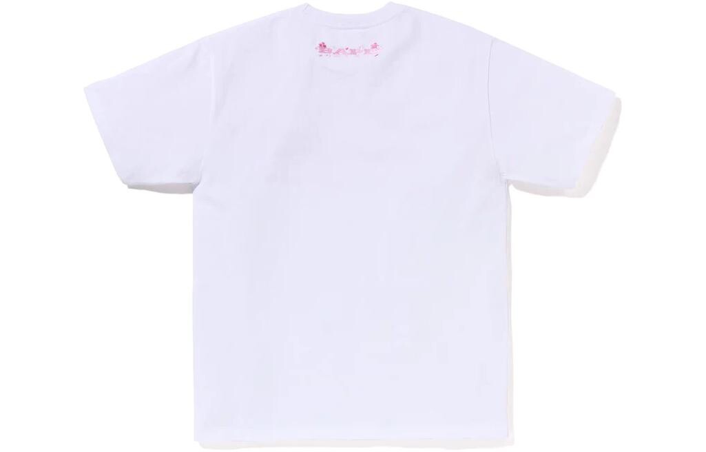 A BATHING APE BAPE Футболка Sakura Photo Ape Head (SS23) Белая, Черный — фото 4