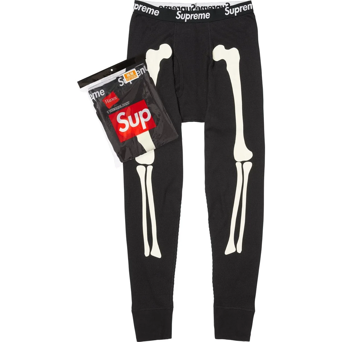 Термобрюки HANES FW25 WEEK9 Bones Supreme, черный