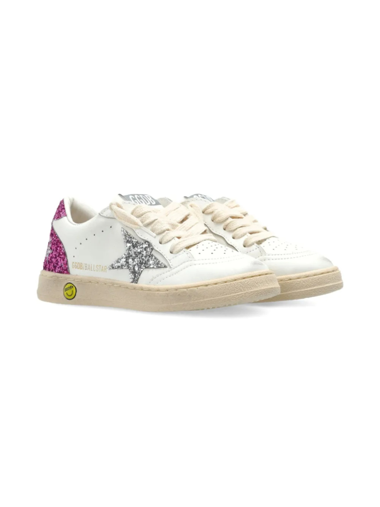

Golden Goose Kids кеды Ball Star с блестками, белый
