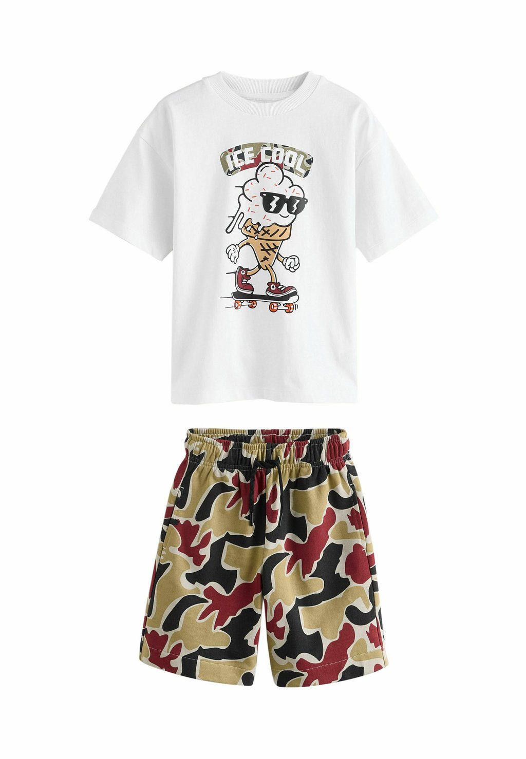 

Футболка с принтом RELAXED FIT-SHORT SLEEVE SET Next, белый