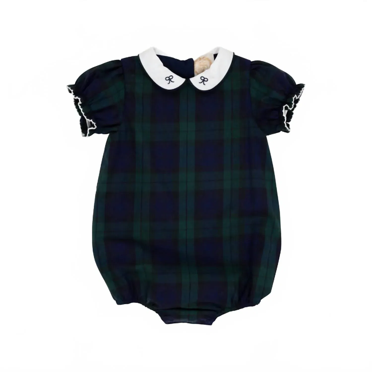 The Beaufort Bonnet Company Детский комбинезон Bedford Bubble Romper в цвете Berwick Black Watch — фото 4