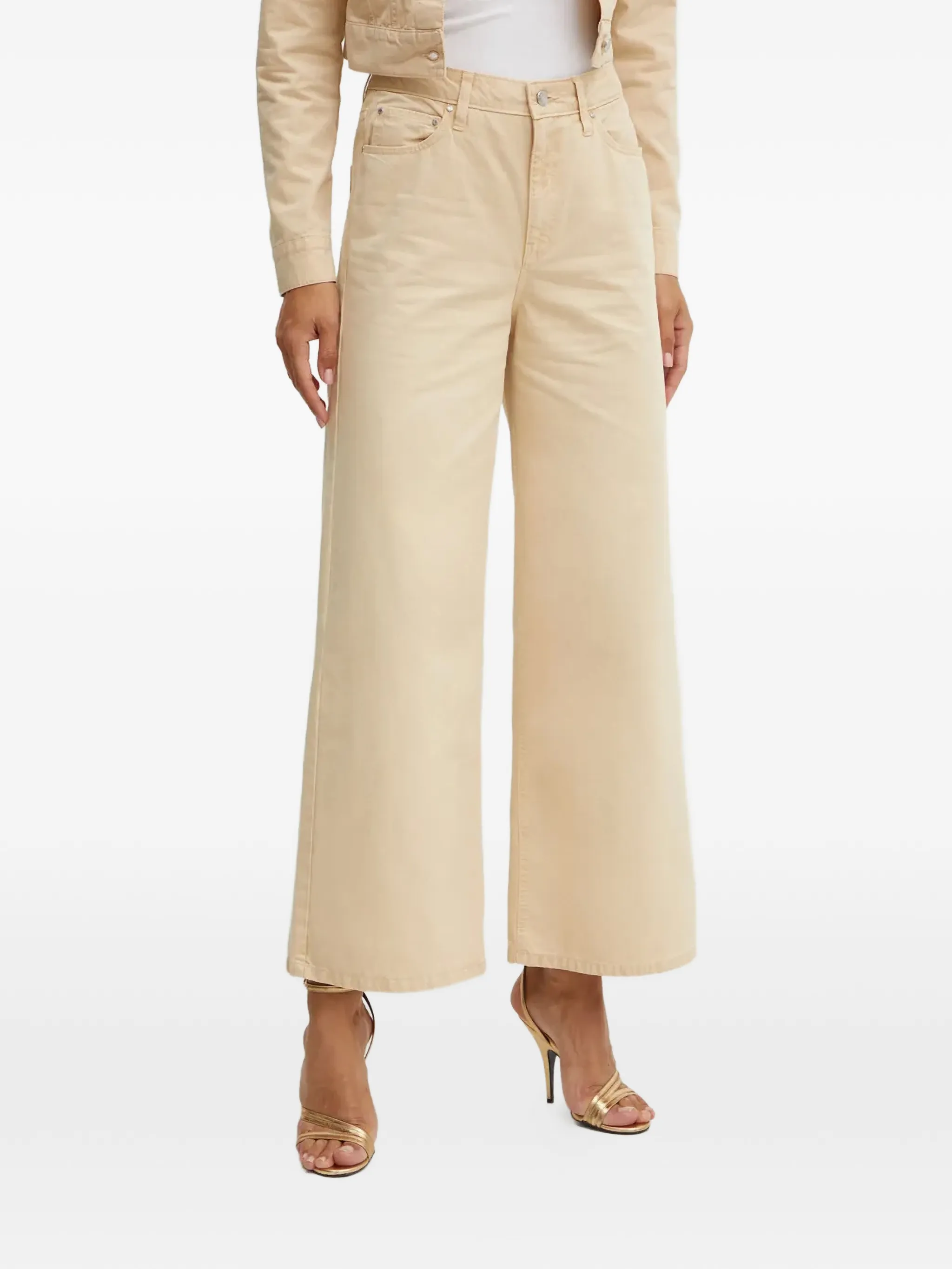 

Джинсы с нашивкой-логотипом Guess Usa, бежевый