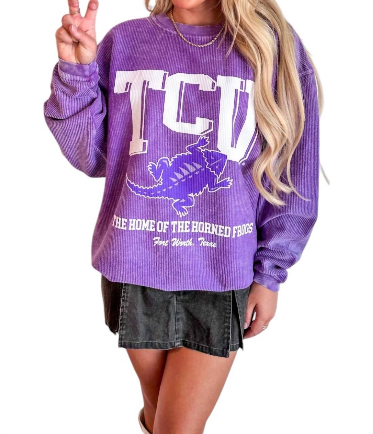 

Толстовка Tcu Mascot Cord в фиолетовом цвете CHARLIE SOUTHERN