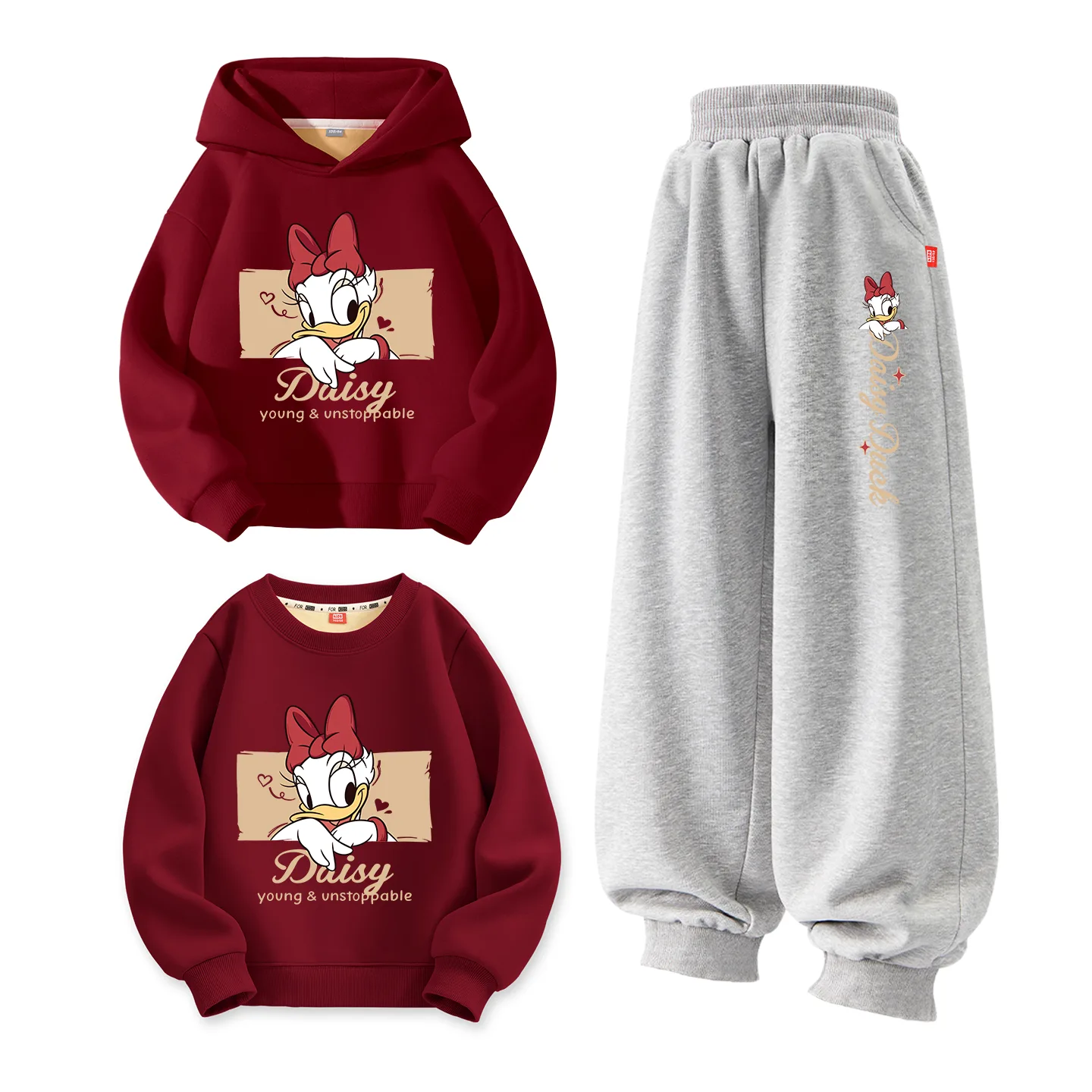 Disney Kids Tang Suits Thickness, [Thickened and Fleece-Lined]Dihe Look Burgundy+Dihe Look Navy Blue+Dihe Look Burgundy — фото 4