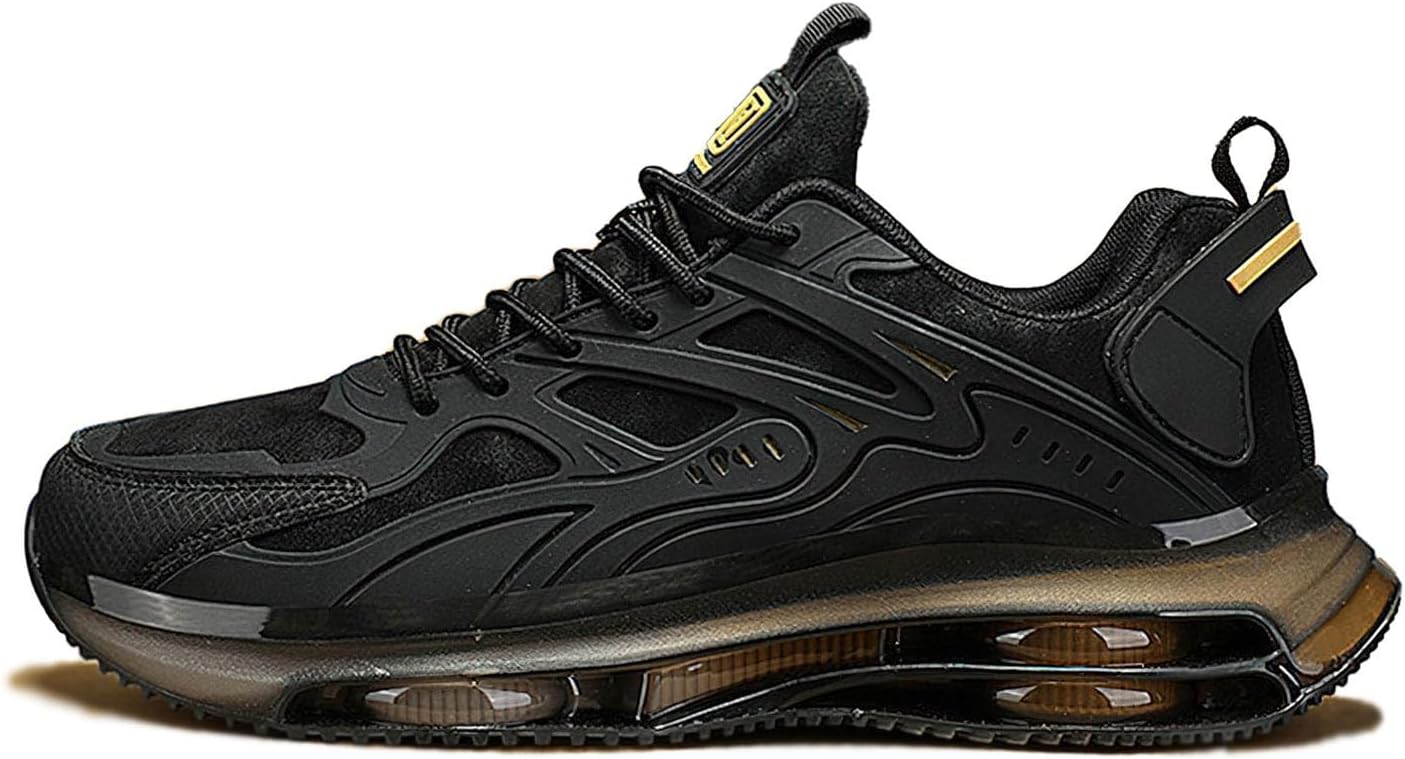 

Мужские кроссовки Exusiai с массивной подошвой, модные, дышащие, нескользящие, для ходьбы, занятий спортом, школы, тенниса и путешествий, черный