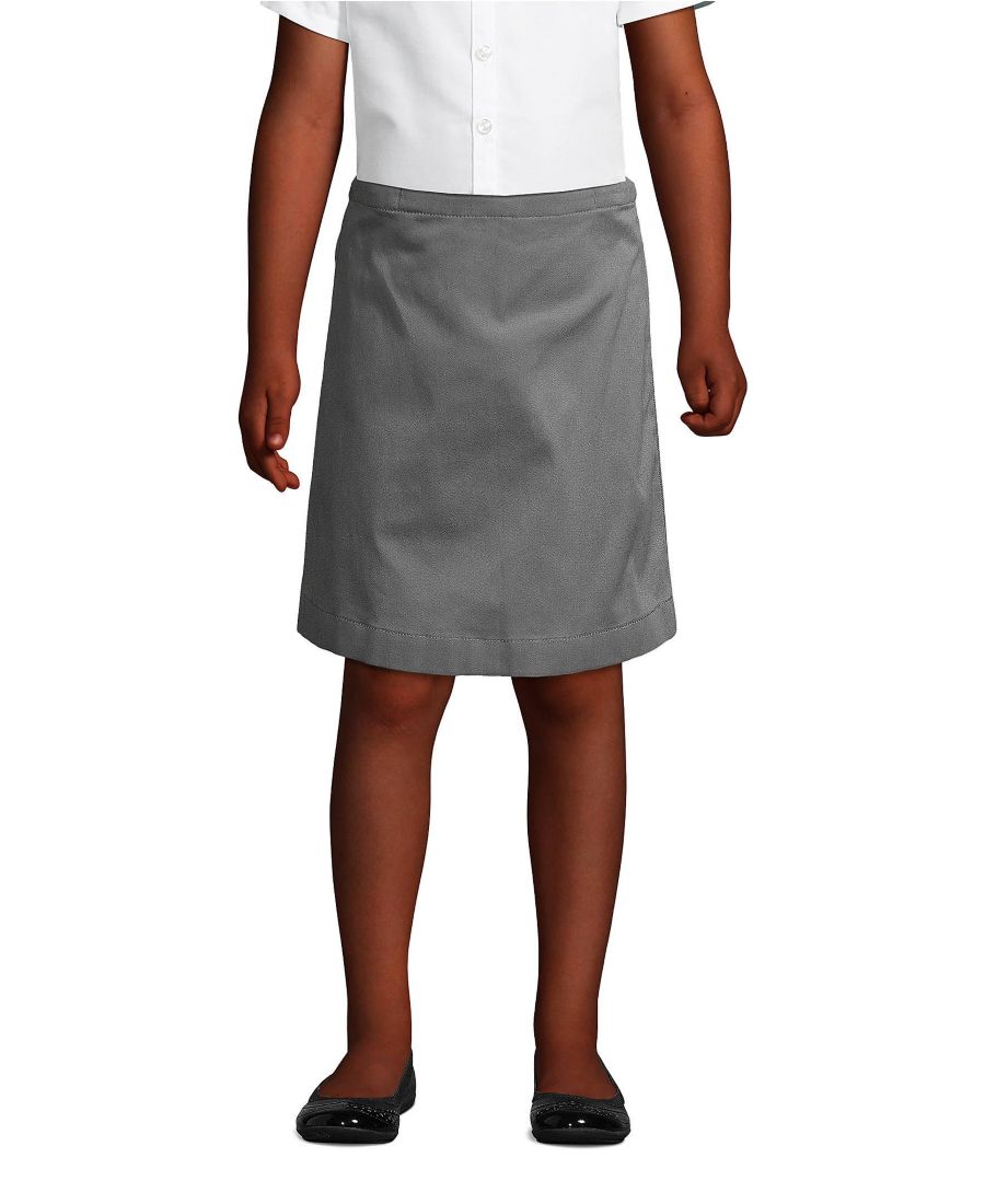 

Школьная форма для маленьких девочек: юбка-шорты чинос из смешанной ткани, длина до колена Lands' End, Arctic gray