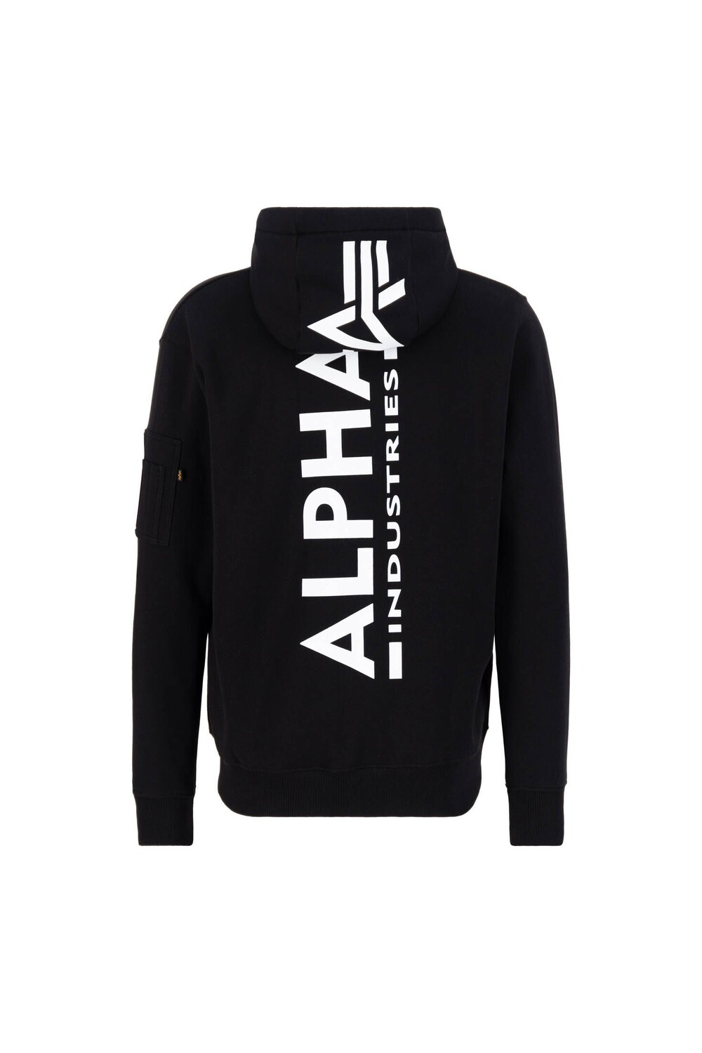 

Толстовка на молнии с принтом сзади Alpha Industries, черный