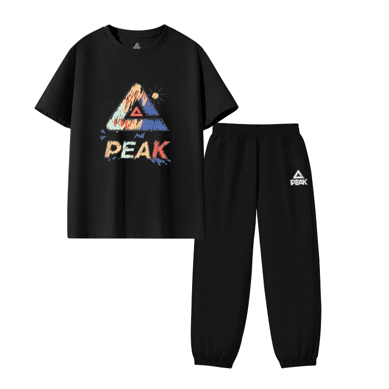Детский спортивный костюм с граффити PEAK Black