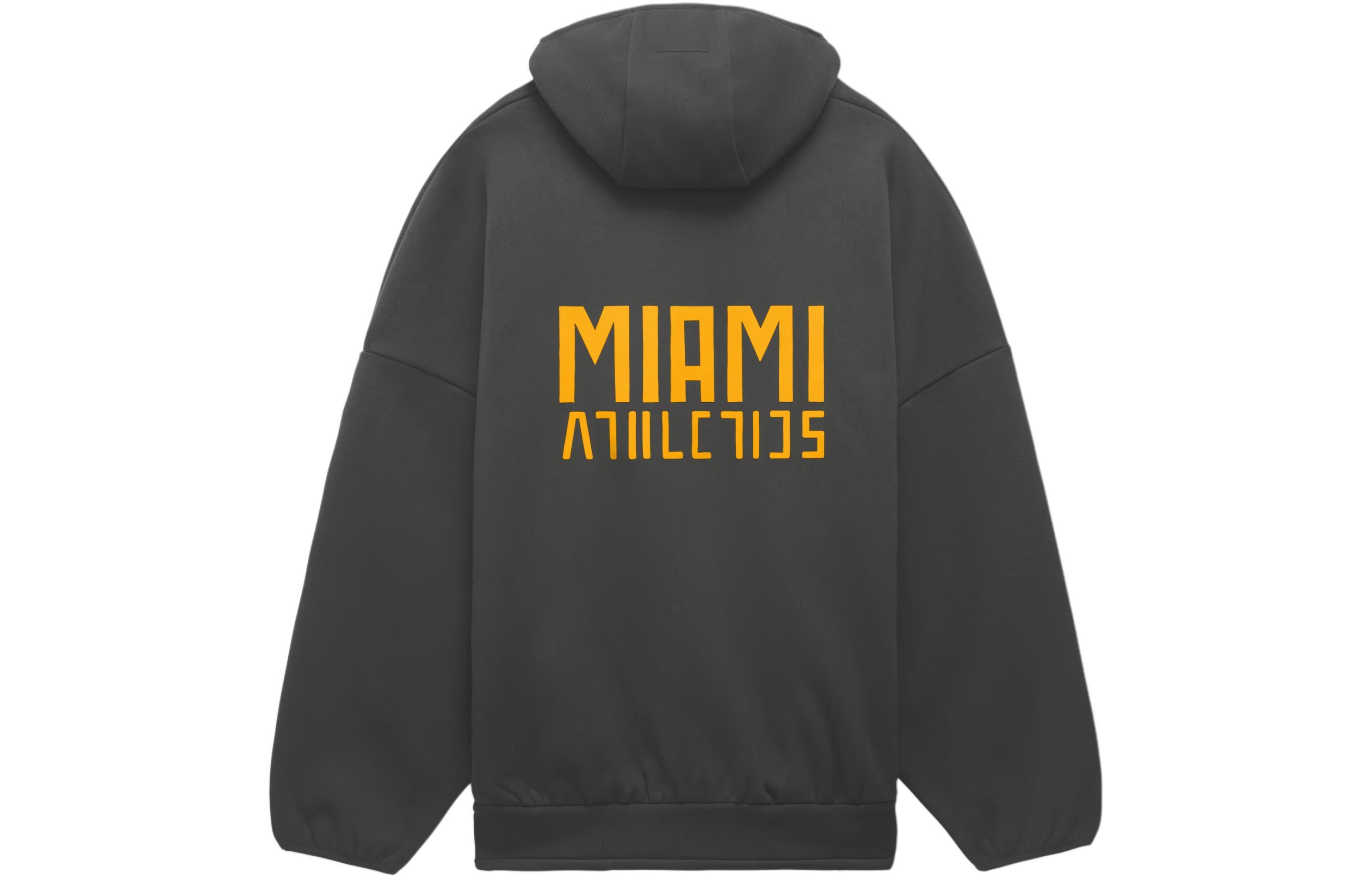 

Толстовка с капюшоном X Университета Майами «Харрикейнз» Fear Of God Athletics, серый