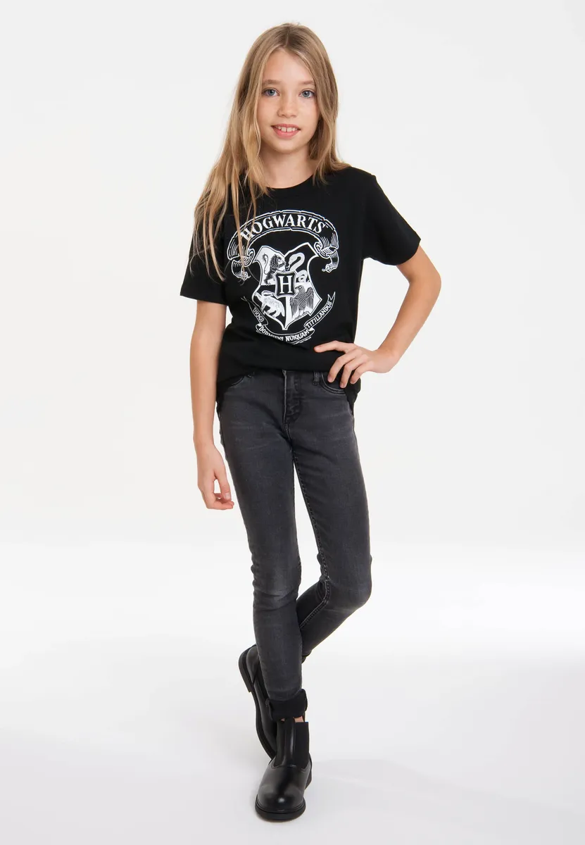 Футболка Logoshirt "Гарри Поттер – Logoshirt Хогвартса" с лицензионным принтом, черный — фото 2