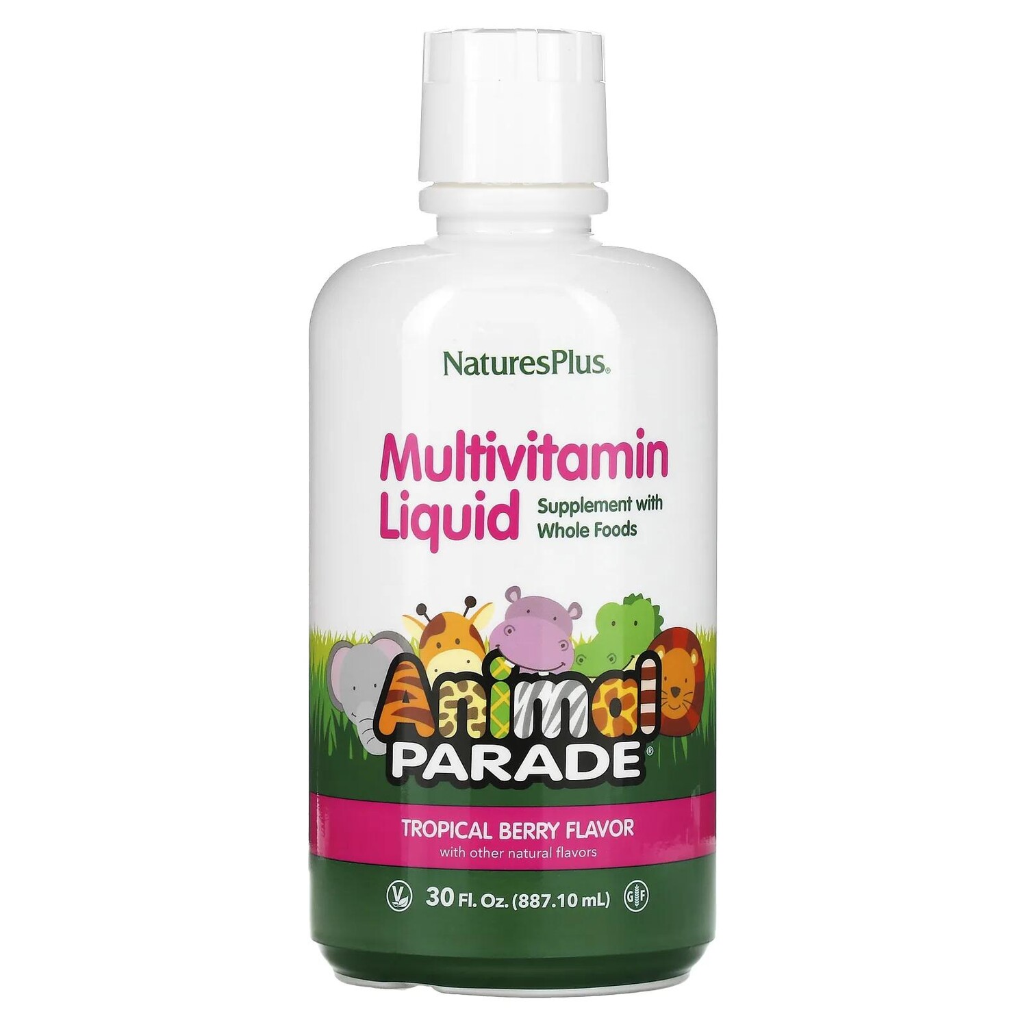 

Nature's Plus Источник жизни жидкие мультивитамины для детей от Animal Parade натуральный вкус тропических ягод 30 жидких унций (887.10 мл)