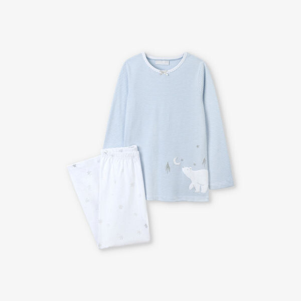 

Пижама Lumi polar bear из хлопка 1-5 лет The Little White Company, синий