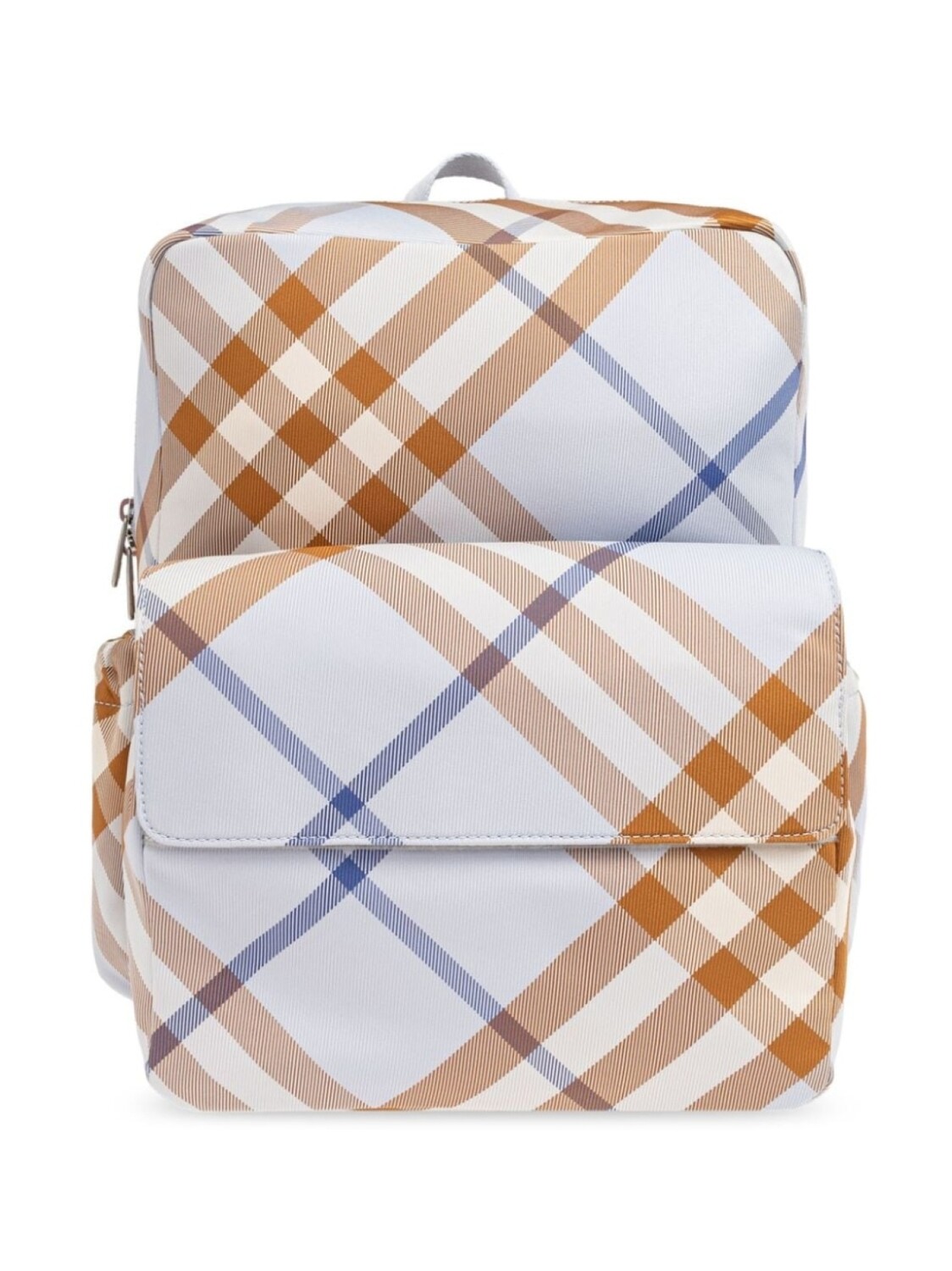 

Burberry Kids клетчатый холщовый рюкзак, синий