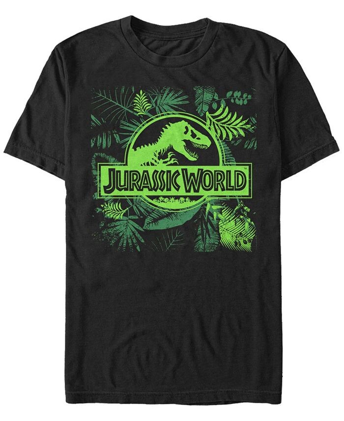

Мужская футболка с короткими рукавами и логотипом Jurassic World Fern Leaf Fifth Sun, черный