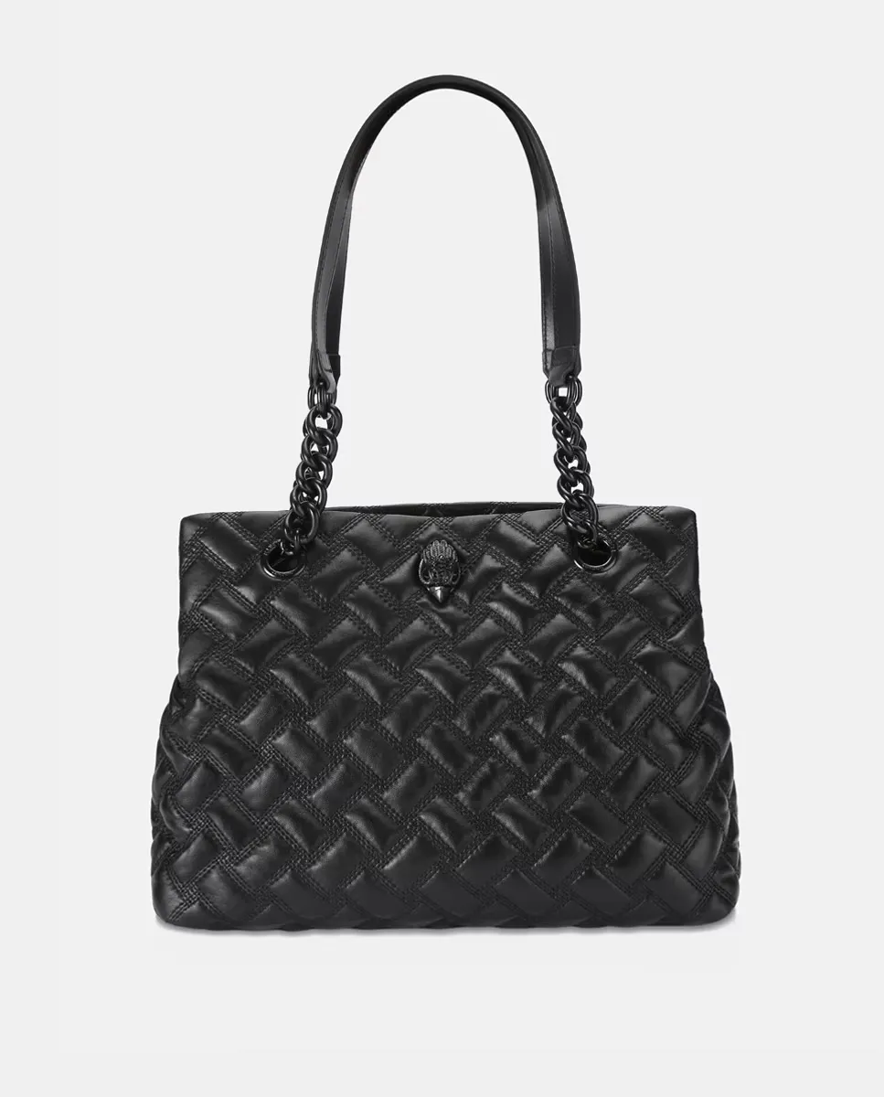 

Большая черная кожаная сумка с тиснением Drench Kensington Kurt Geiger