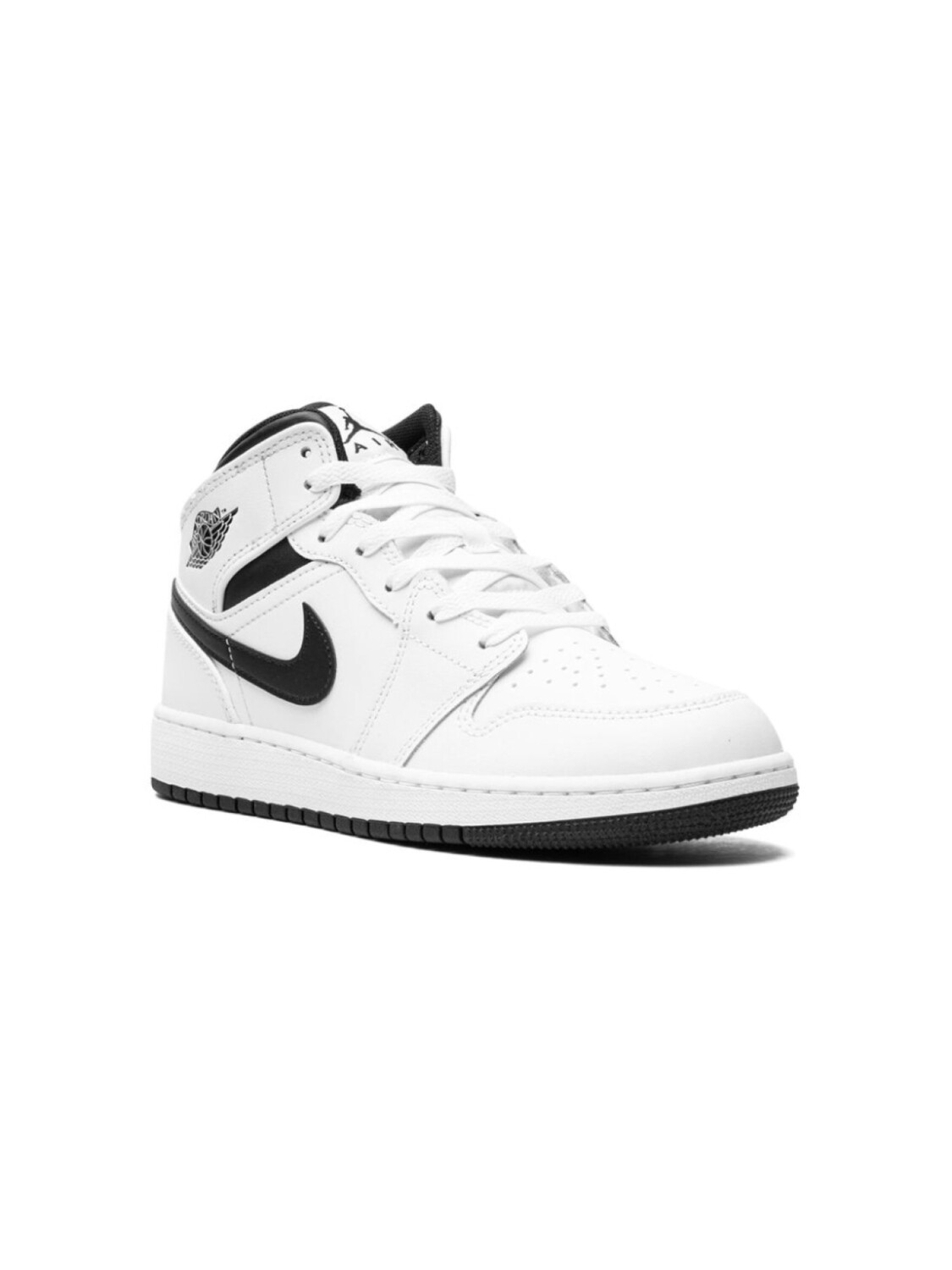 

Кроссовки Air Jordan 1 Mid White/Black Jordan Kids, белый