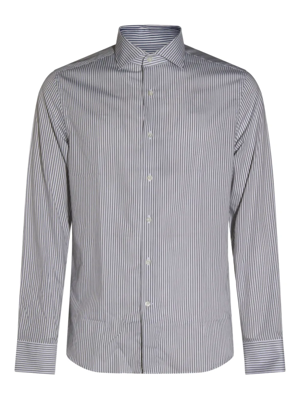 

Рубашка с длинными рукавами и полосатым узором Canali, серый