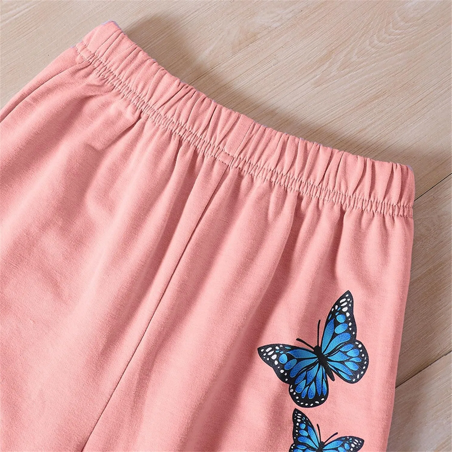 Детский спортивный костюм из флиса, бабочка, Pink — фото 3