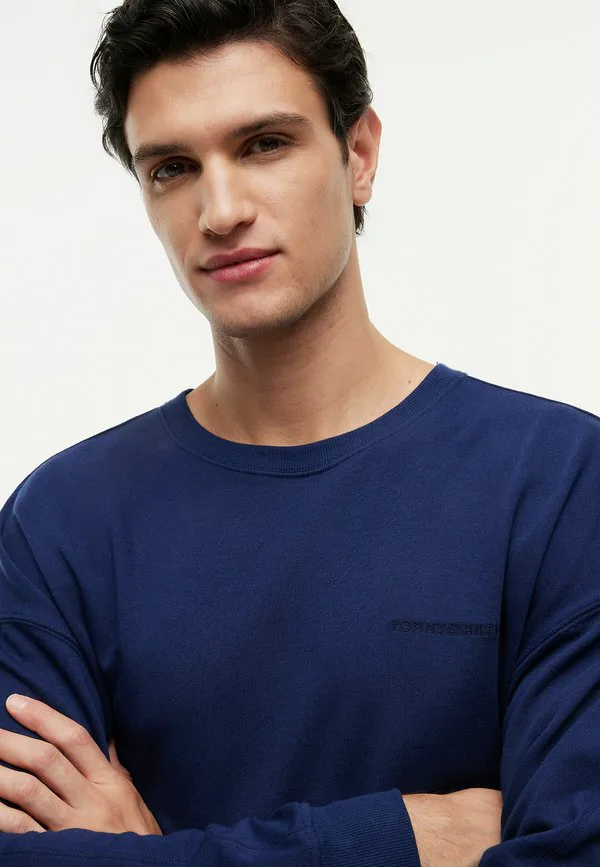 Основной логотип, спортивная пижамная футболка для отдыха Tommy Hilfiger, Preppy Navy — фото 4