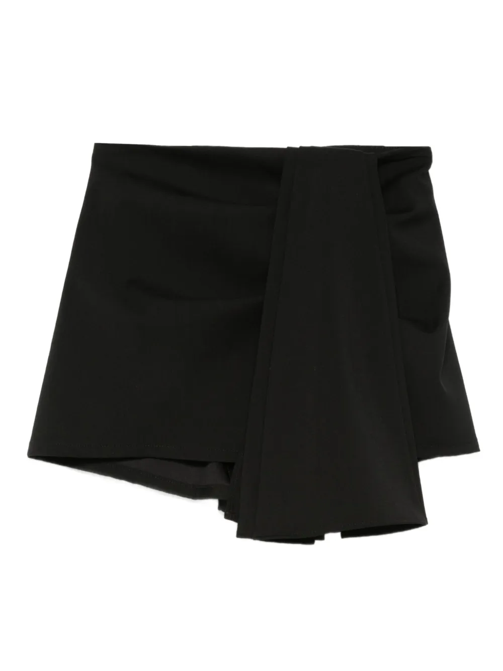 

Шерстяные шорты с драпировкой Giuseppe Di Morabito, черный