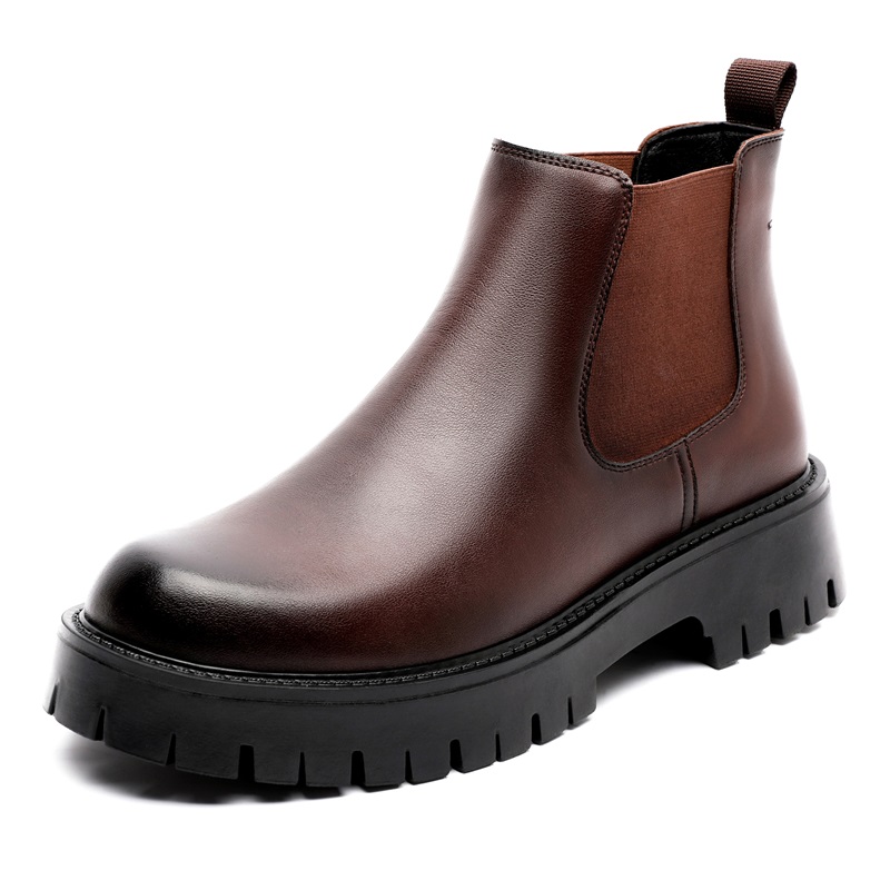 

KACHILANG Коричневые мужские челси без подкладки, цвет Brown Unlined