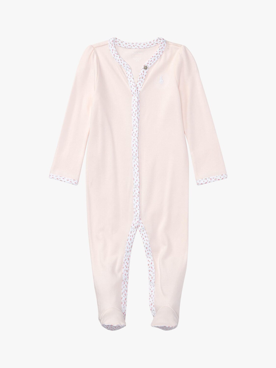 

Комбинезон с отделкой бутонами роз Ralph Lauren Baby Rose, нежно-розовый