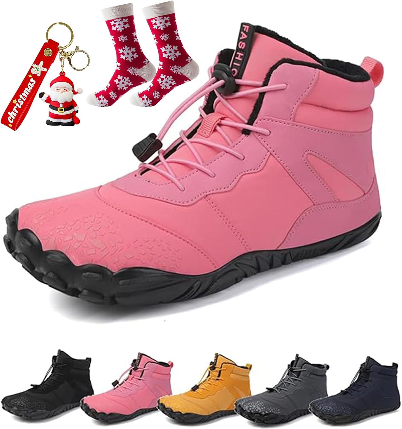 

Зимняя обувь Giltpeak для женщин, босоножки, удобные зимние женские босоножки, водонепроницаемые ботинки с широкой носочной частью, розовый