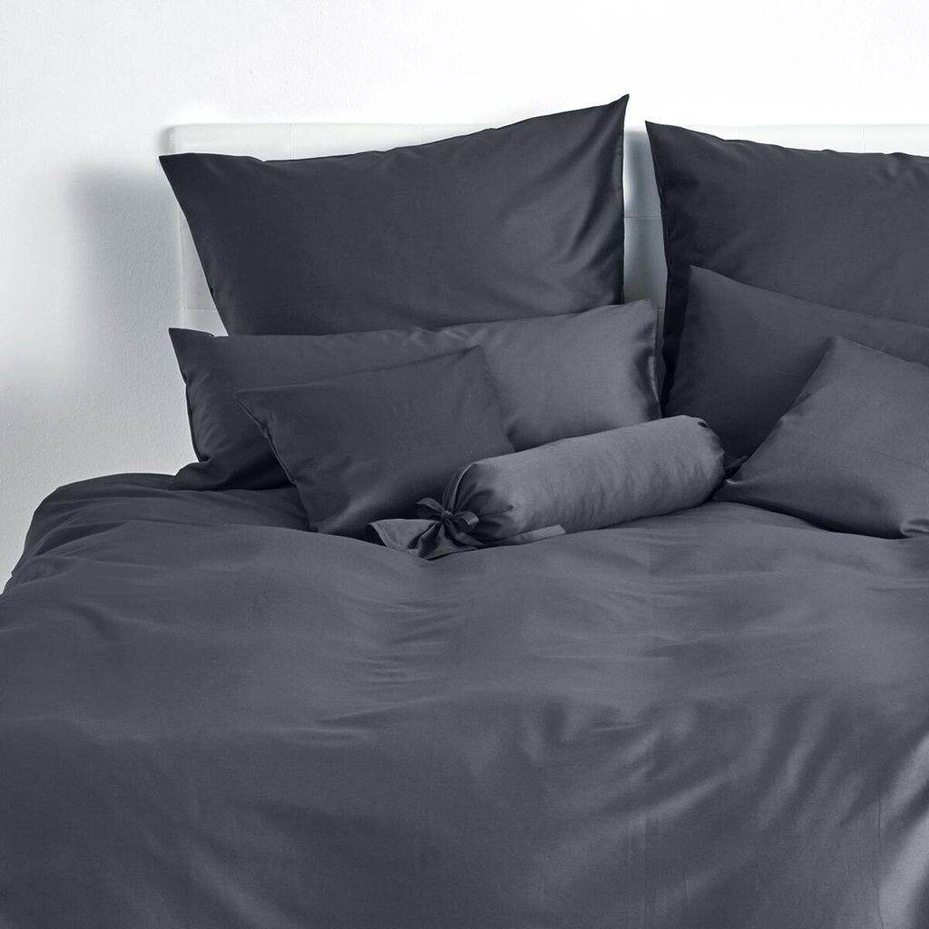 

Dream Sleep Uni Mako Сатиновые наволочки 80x80 см титан Traumschlaf
