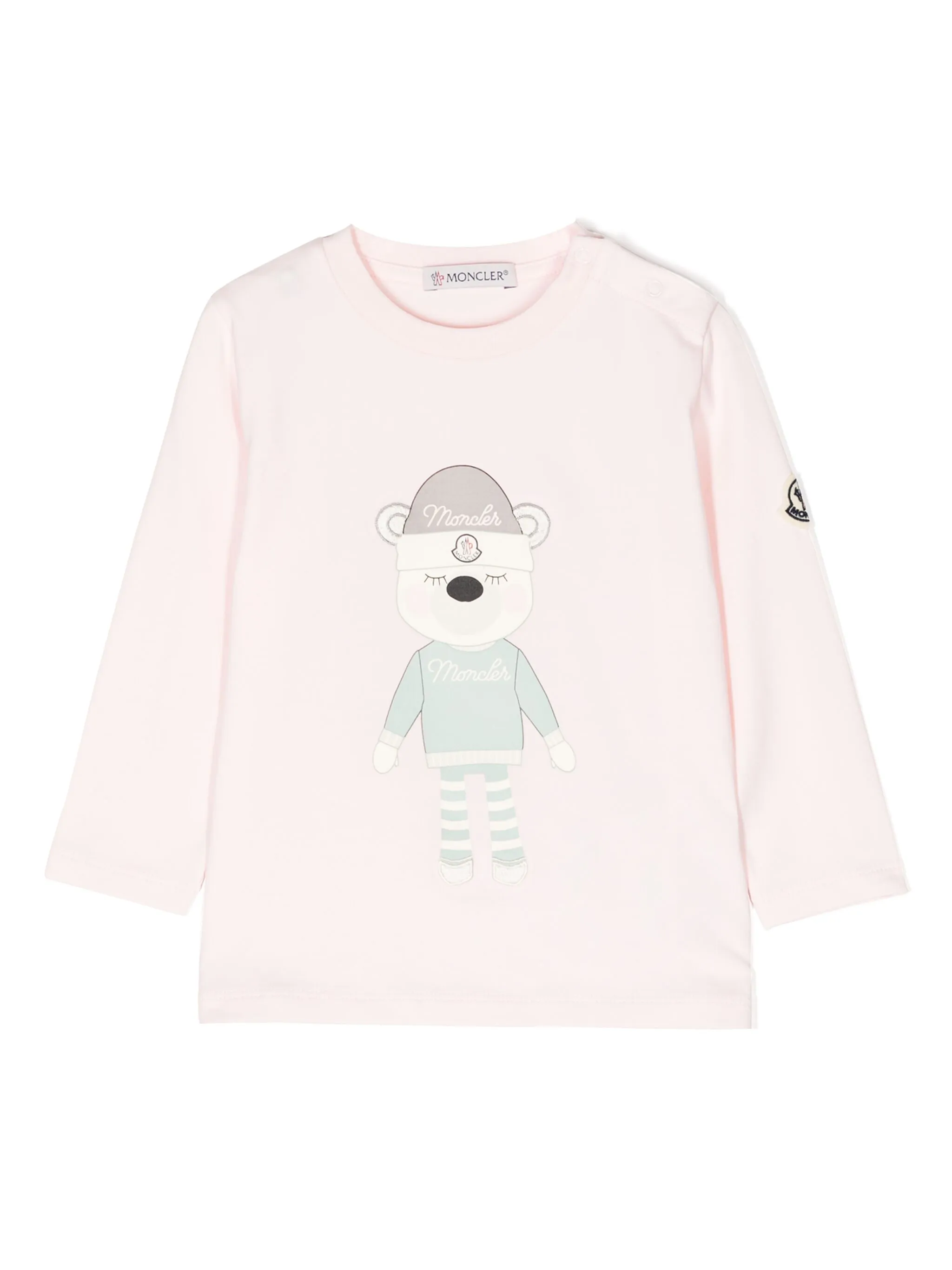 

Футболка с принтом Moncler Enfant, розовый