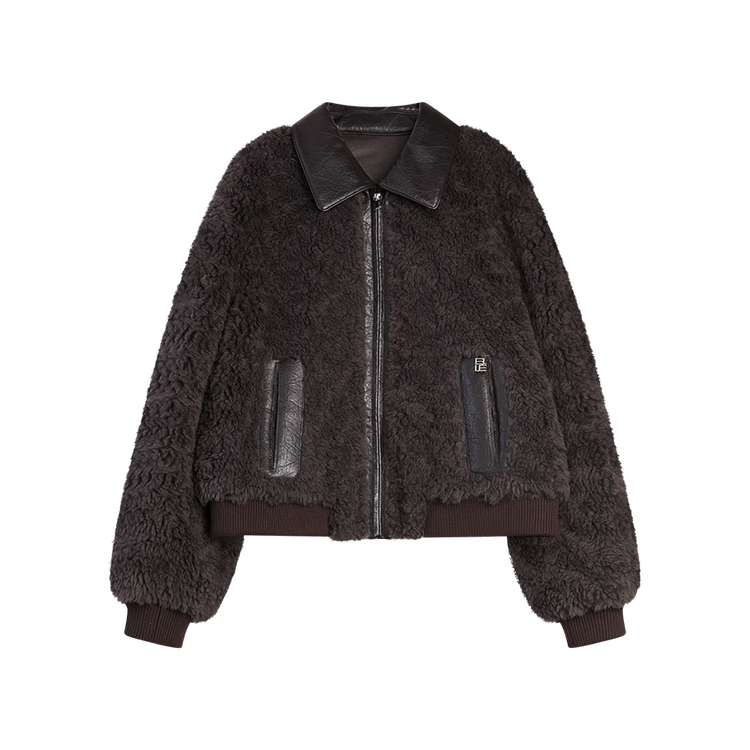 

ELLE Вельветовая куртка женская Dark Gray с лацканом утепленная