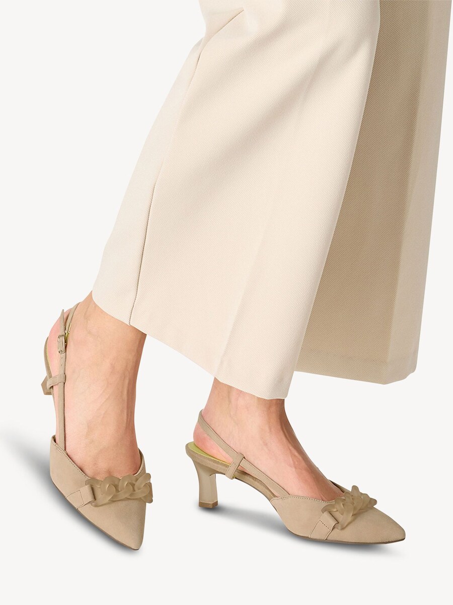 Туфли-лодочки с открытой пяткой Tamaris, Beige — фото 2