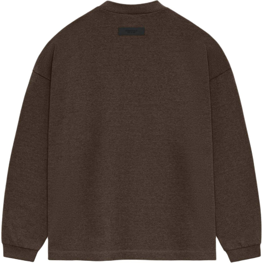Футболка Fear of God Essentials SS24 Heavy Long Sleeve T-shirt 'Heather Wood', коричневый — фото 2