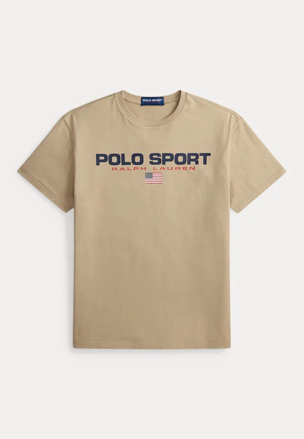 Классическая спортивная футболка-поло с принтом Polo Ralph Lauren, Vintage Khaki — фото 4