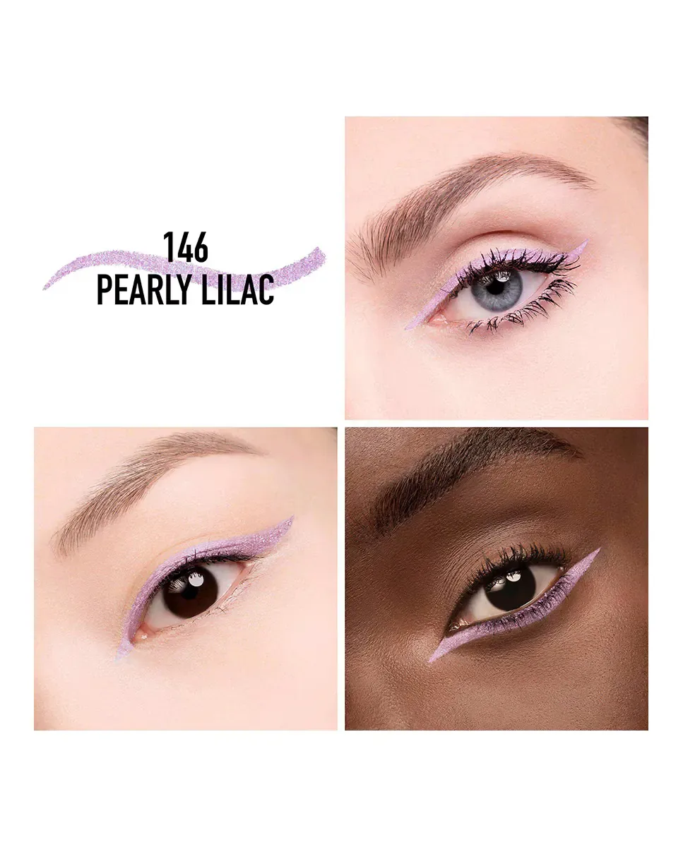 Водостойкая подводка для глаз - стойкость 24 ч - насыщенный цвет Dior, 146 Pearly Lilac — фото 2