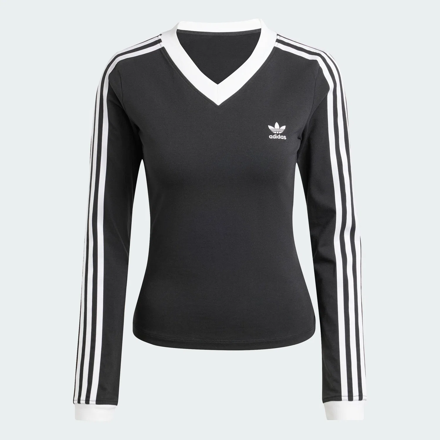 Женская футболка с V-образным вырезом и длинным рукавом от Adidas — фото 4