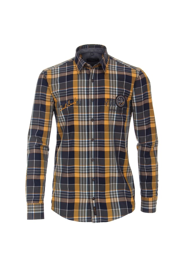 

Рубашка свободного кроя в клетку Casamoda, зеленый