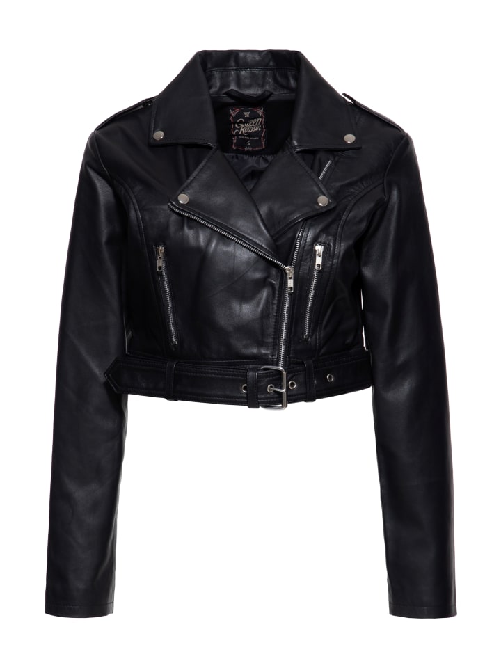 

Черная кожаная куртка Queen Kerosin