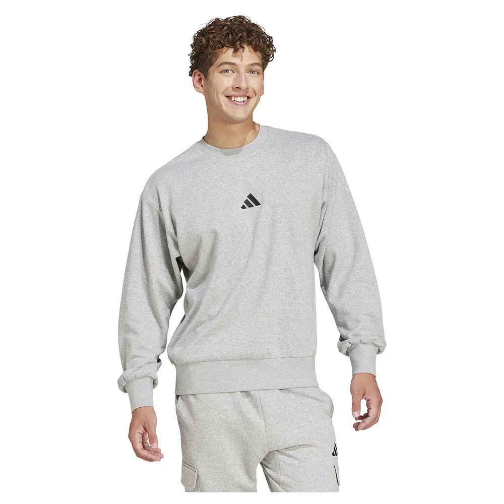 Толстовка adidas Essentials Feelcozy French Terry, серый — фото 4