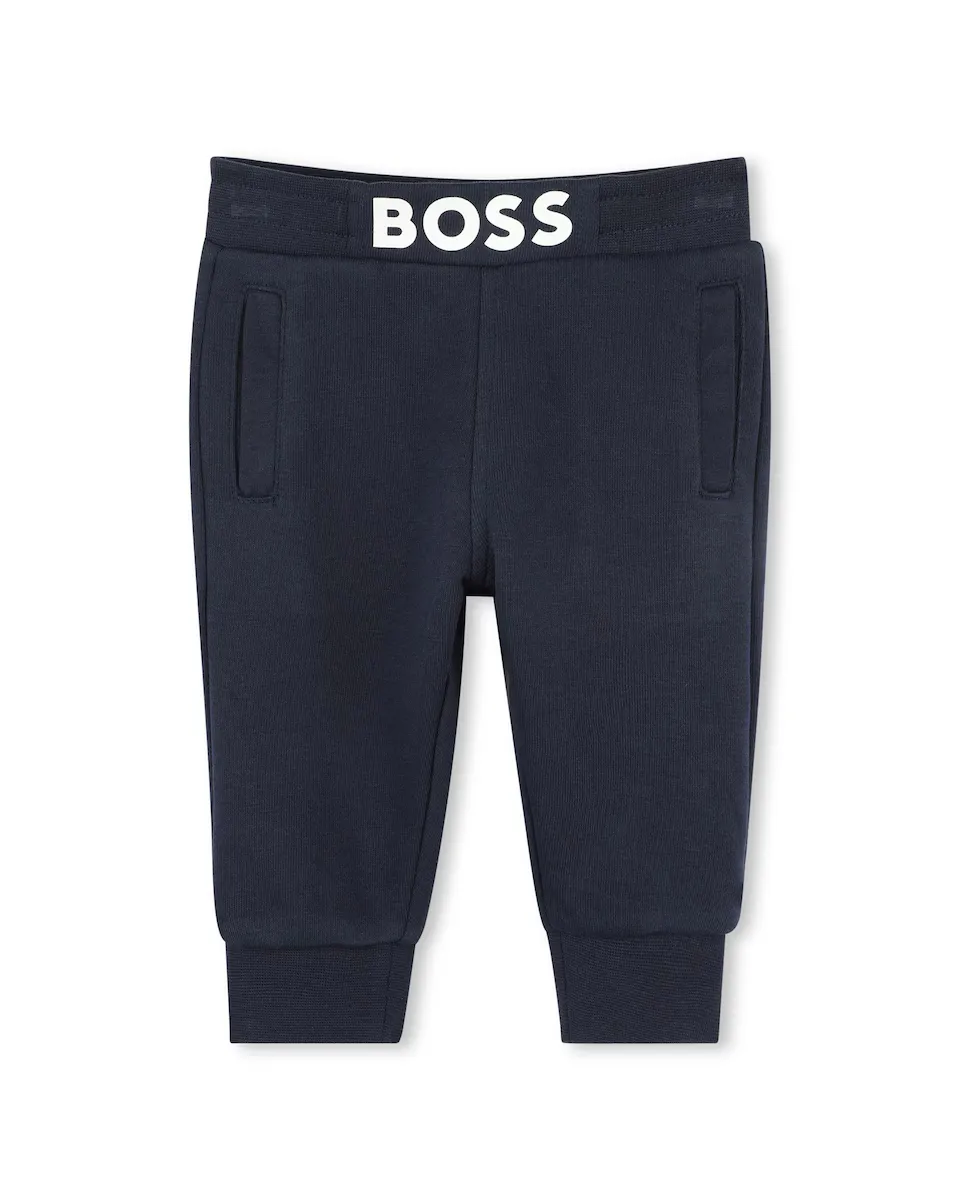 

Baby boy спортивные брюки в простом черном цвете BOSS Kidswear, чёрный