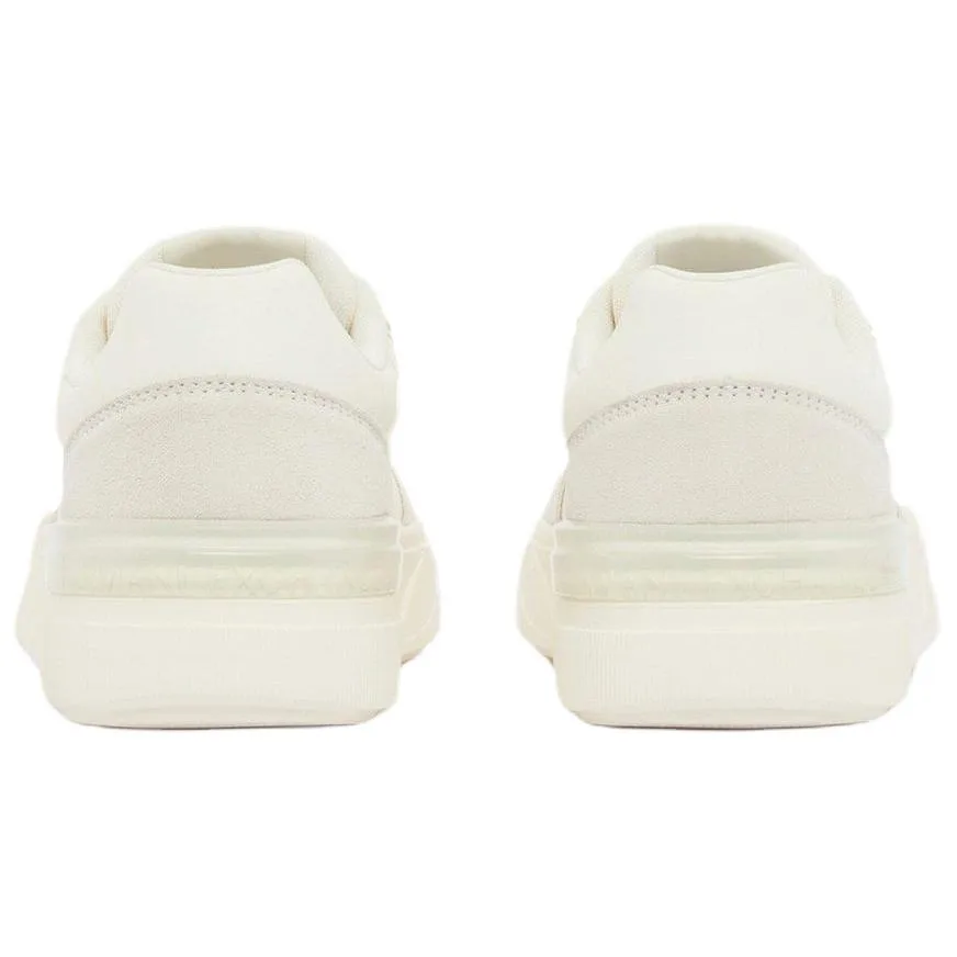 ARMANI EXCHANGE Кроссовки AE Cow Split Leather Low top Skateboard мужские Ecru — фото 4