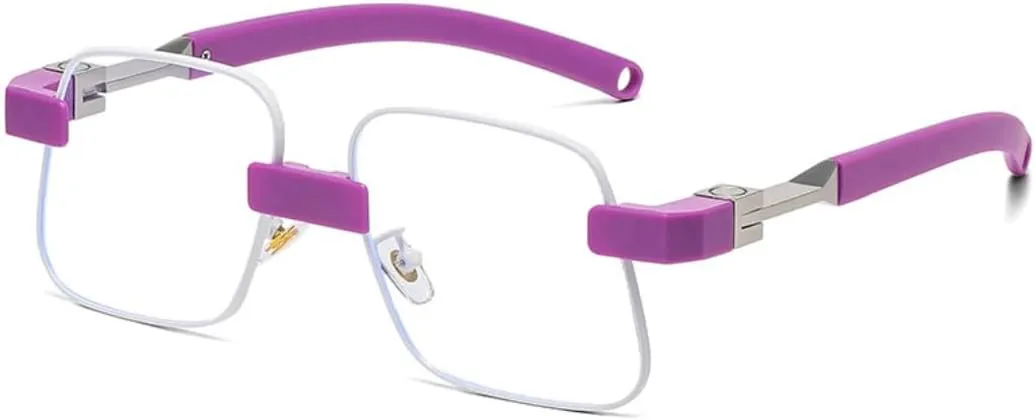 

Модные солнцезащитные очки для женщин, защита от УФ-излучения UV400, ретро, ​​прозрачные линзы, стильные очки для мужчин, градиентные линзы HHZZYVY, Purple Clear