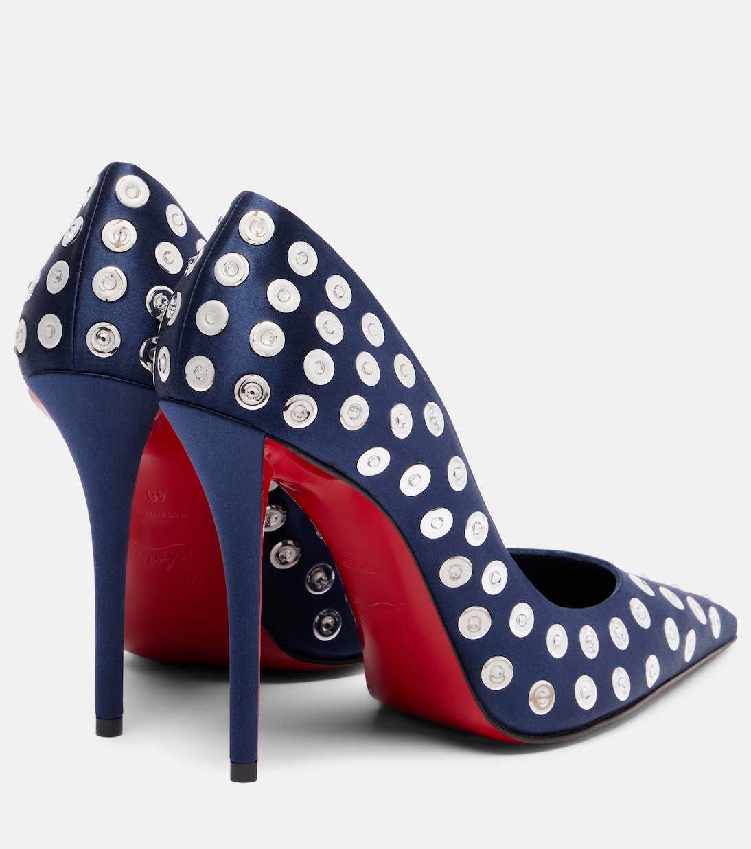 Туфли Miss Z Boum Boum 100 с шипами Christian Louboutin, Zaffiro/Sv-Cry/Lin — фото 2