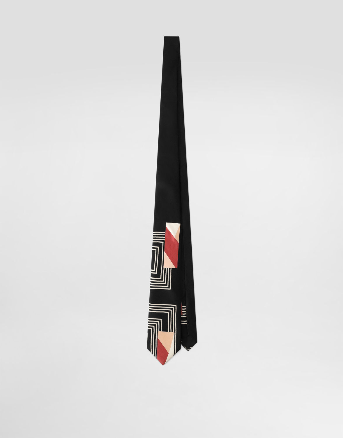 

Галстук из твила с винтажным принтом Dolce & Gabbana, черный