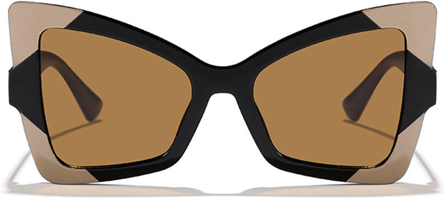 

Солнцезащитные очки Helena Fashion Cat Eye Butterfly Sunglasses UV400 для женщин, увеличенного размера, современные, для активного отдыха и путешествий, многоугольные очки, C5