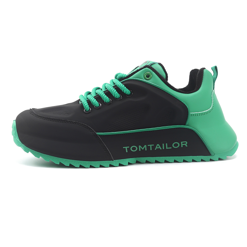 

Дышащие устойчивые к запахам кроссовки для бега и активного отдыха с противоскользящей и износостойкой подошвой, низкие TOM TAILOR, зеленый (fleece-lined)