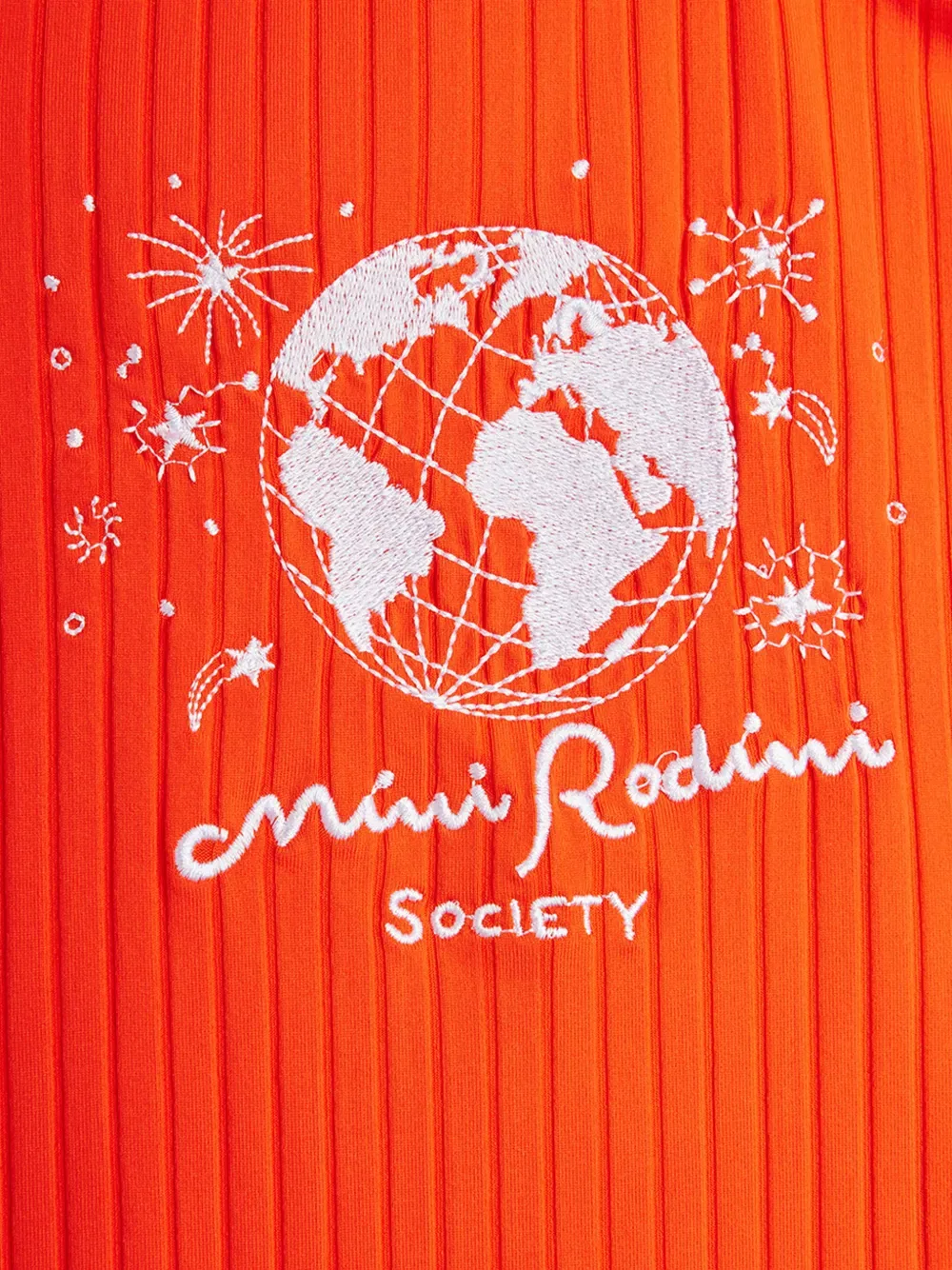 Купальник Society с ребристым принтом Mini Rodini, оранжевый — фото 4