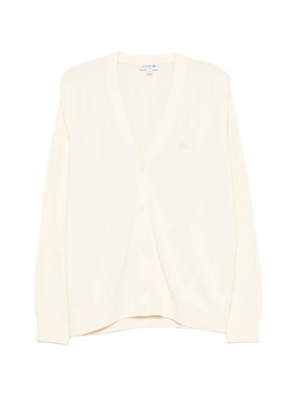 

Кардиган в рубчик на пуговицах Lacoste, бежевый